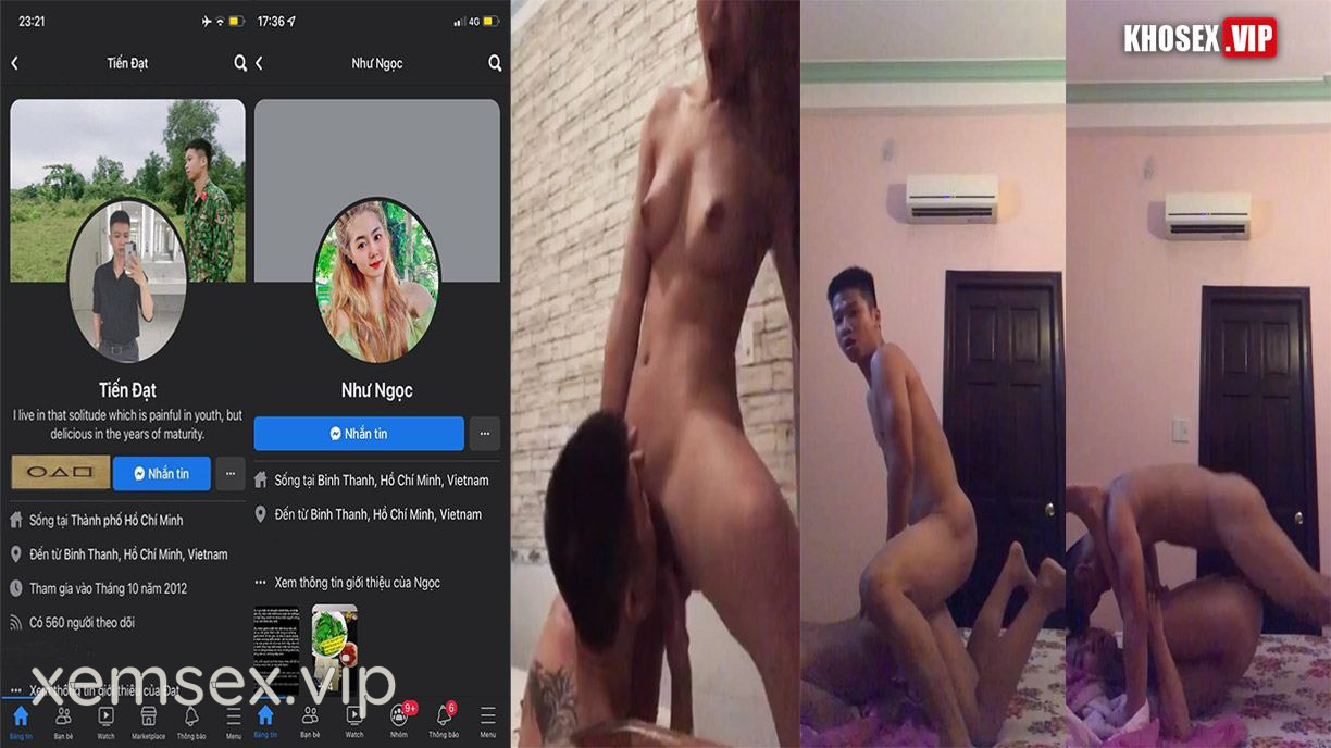 Clip sex Tiến Đạt và Như Ngọc địt nhau rên la khẩu dâm